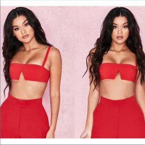 House of CB - Red Crop Top - Medium